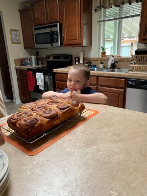 Ohhh, are they cool enough to eat yet?
Cooling down so no one gets a hot sugar burn.  The aroma was pervasive, and compelling...
