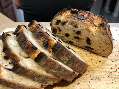Cranberry Poppy seed Semolina Sourdough
This is the good part! Taste testing time.

