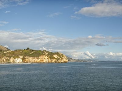 Avila Beach Seascape
A beautiful, blue, cloudy day at Avila Beach.  Taken from out on the pier.

